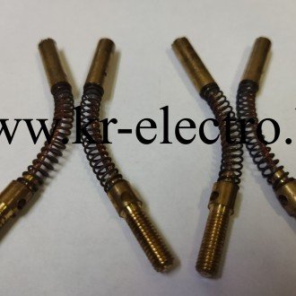 Ремкомплект щеткодержателей ЭТМ (6 шт, медно-графитовые щетки, пружины сжатия) Ремкомплект щеткодержателей ЭТМ (6 шт, медно-графитовые щетки, пружины сжатия)