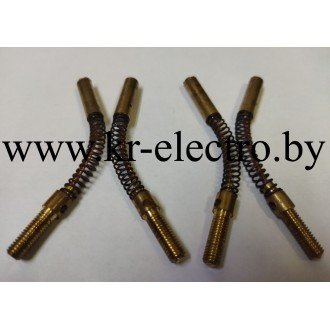 Ремкомплект щеткодержателей ЭТМ (6 шт, медно-графитовые щетки, пружины сжатия) Ремкомплект щеткодержателей ЭТМ (6 шт, медно-графитовые щетки, пружины сжатия)